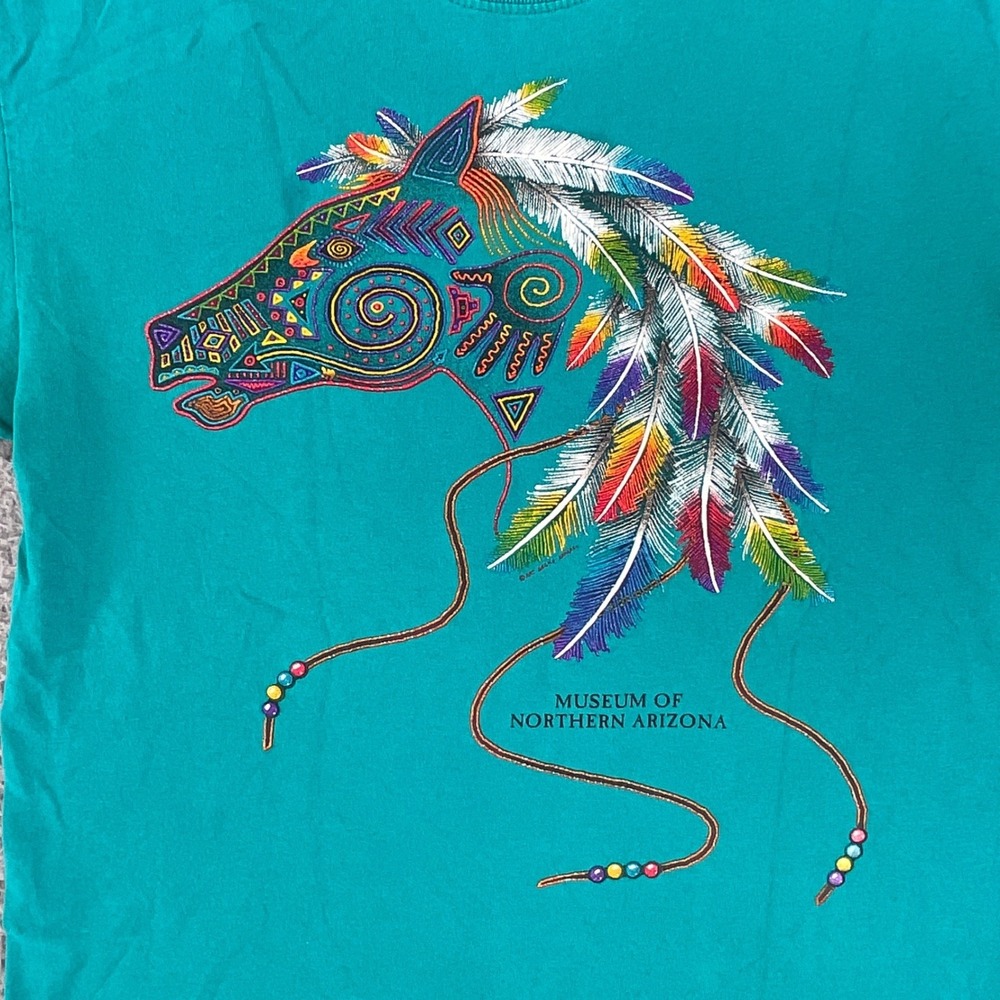 Sportex Museum of Northern Arizona T-Shirt Mens M Teal Good Horse Graphic USA